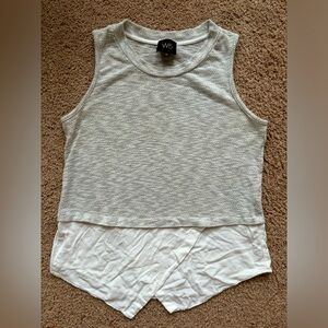 W5 tank in light gray and white bottom , size L